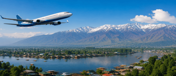 Flights booking in kashmir