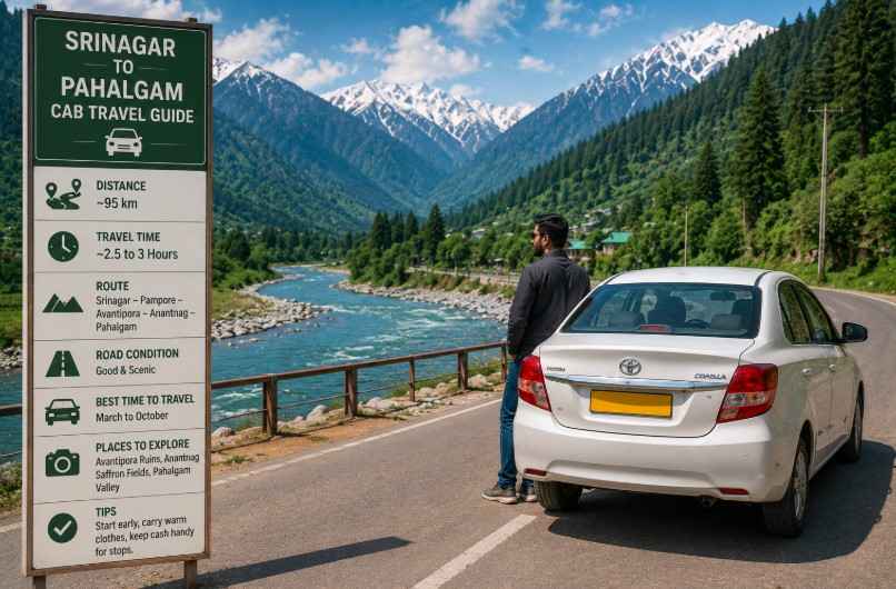 Srinagar to pahalgam car travel guide